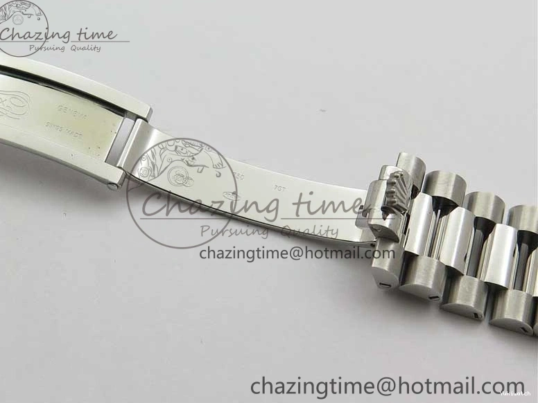 40mm Dial 904 President Ice on Markers T 228239 Blue Crystal SS A2836 Bracelet Dial New SS Version BP Day-Date 0330